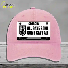 Georgia POW MIA Some Gave All Novelty License Plate Hat Unconstructed Cotton / Pink