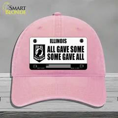 Illinois POW MIA Some Gave All Novelty License Plate Hat Unconstructed Cotton / Pink