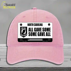 North Carolina POW MIA Some Gave All Novelty License Plate Hat Unconstructed Cotton / Pink