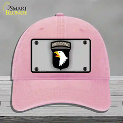 Airborne Eagle Novelty License Plate Hat Unconstructed Cotton / Pink