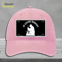 In Loving Memory Sitting Novelty License Plate Hat Unconstructed Cotton / Pink