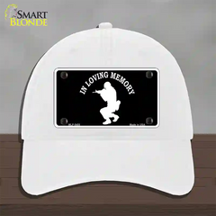 In Loving Memory Squatting Novelty License Plate Hat Unconstructed Cotton / White