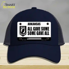 Arkansas POW MIA Some Gave All Novelty License Plate Hat Mesh / Navy