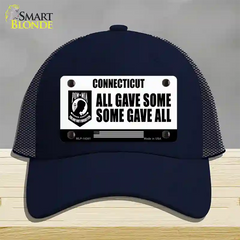 Connecticut POW MIA Some Gave All Novelty License Plate Hat Mesh / Navy