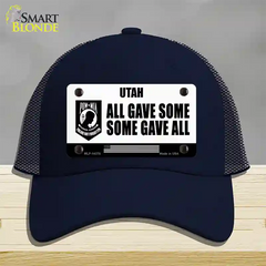 Utah POW MIA Some Gave All Novelty License Plate Hat Mesh / Navy