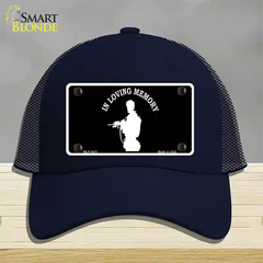 In Loving Memory Standing Novelty License Plate Hat Mesh / Navy