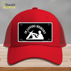 In Loving Memory Lookout Novelty License Plate Hat Mesh / Red