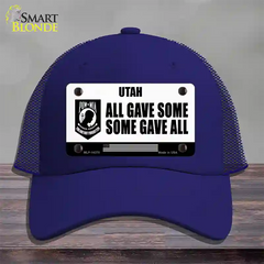 Utah POW MIA Some Gave All Novelty License Plate Hat Mesh / Royal Blue