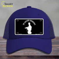 In Loving Memory Standing Novelty License Plate Hat Mesh / Royal Blue