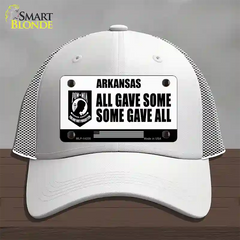 Arkansas POW MIA Some Gave All Novelty License Plate Hat Mesh / White