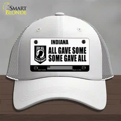 Indiana POW MIA Some Gave All Novelty License Plate Hat Mesh / White