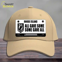 Rhode Island POW MIA Some Gave All Novelty License Plate Hat Cotton / Khaki