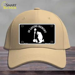 In Loving Memory Kneeling Novelty License Plate Hat Cotton / Khaki