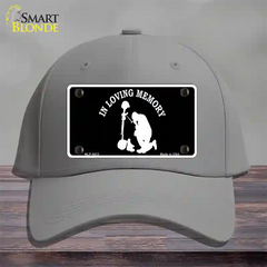 In Loving Memory Kneeling Novelty License Plate Hat Cotton / Gray