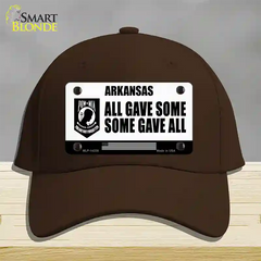 Arkansas POW MIA Some Gave All Novelty License Plate Hat Cotton / Dark Brown