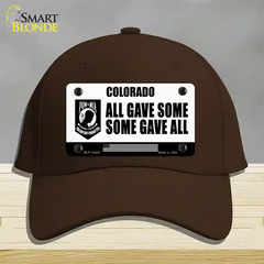 Colorado POW MIA Some Gave All Novelty License Plate Hat Cotton / Dark Brown