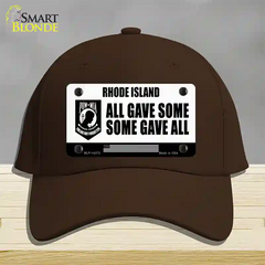 Rhode Island POW MIA Some Gave All Novelty License Plate Hat Cotton / Dark Brown