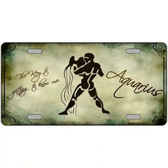 Aquarius Zodiac Novelty Metal License Plate 24" x 12" (LLP)