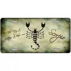 Scorpio Zodiac Novelty Metal License Plate 24" x 12" (LLP)