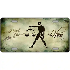 Libra Zodiac Novelty Metal License Plate 24" x 12" (LLP)