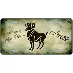 Aries Zodiac Novelty Metal License Plate 24" x 12" (LLP)