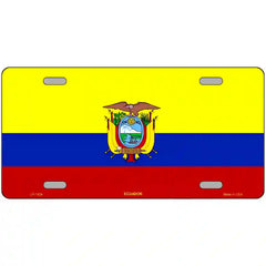 Ecuador Flag Metal License Plate 24" x 12" (LLP)