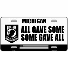 Michigan POW MIA Some Gave All Novelty Metal License Plate 24" x 12" (LLP)