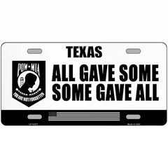 Texas POW MIA Some Gave All Novelty Metal License Plate 24" x 12" (LLP)