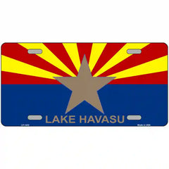 Lake Havasu Arizona State Flag Metal License Plate 24" x 12" (LLP)