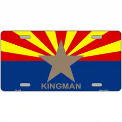 Kingman Arizona State Flag Metal License Plate 24" x 12" (LLP)