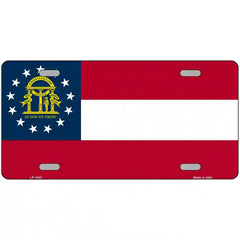 Georgia State Flag Metal License Plate 24" x 12" (LLP)