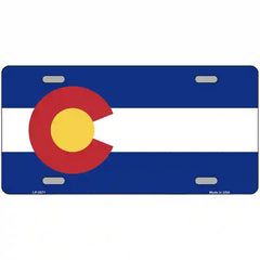 Colorado State Flag Metal License Plate 24" x 12" (LLP)