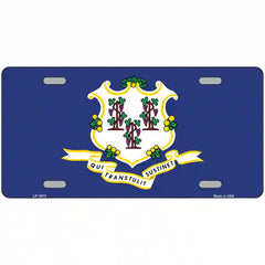 Connecticut State Flag Metal License Plate 24" x 12" (LLP)