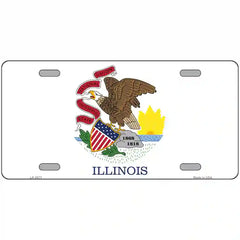 Illinois State Flag Metal License Plate 24" x 12" (LLP)