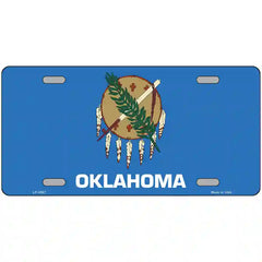 Oklahoma State Flag Metal License Plate 24" x 12" (LLP)