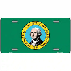 Washington State Flag Metal License Plate 24" x 12" (LLP)