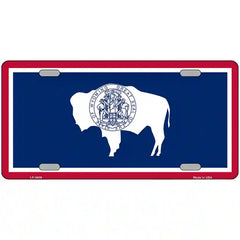 Wyoming State Flag Metal License Plate 24" x 12" (LLP)