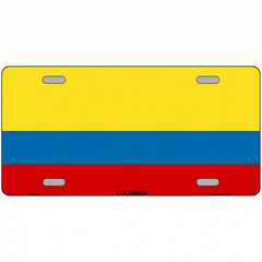 Colombia Flag Metal License Plate 24" x 12" (LLP)