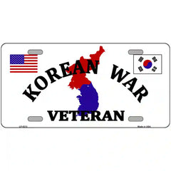 Korean War Veteran Novelty Metal License Plate 24" x 12" (LLP)