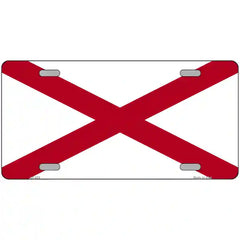 Alabama State Flag Metal License Plate Sign 24" x 12" (LLP)