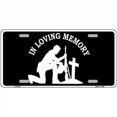 In Loving Memory Cross Novelty Metal License Plate 24" x 12" (LLP)