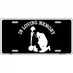 In Loving Memory Kneeling Novelty Metal License Plate 24" x 12" (LLP)