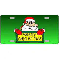 Merry Christmas Santa Metal Novelty License Plate 24" x 12" (LLP)