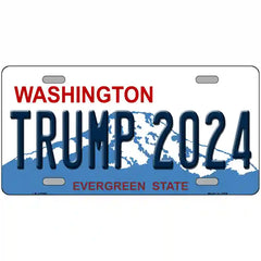 Trump 2024 Washington Metal License Plate