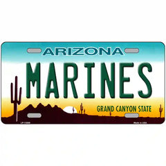 Marines Arizona Novelty Metal License Plate Tag 12" x 6" (LP)