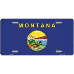 Montana State Flag Metal License Plate 12" x 6" (LP)