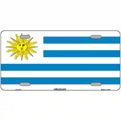 Uruguay Flag Metal License Plate 12" x 6" (LP)