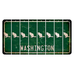 Washington Green Cut License Plate Strips (Set of 8)