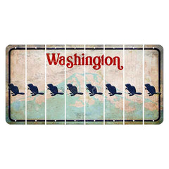 Washington Mount Rainier Cut License Plate Strips (Set of 8)