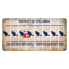 Washington DC District of Columbia Cut License Plate Strips (Set of 8)